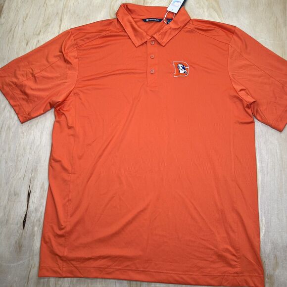 NEW XL Tall Denver Broncos Cutter Buck Throwback Forge Eco Stretch Polo Shirt - Picture 1 of 10